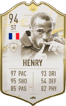 Multi Média Jeux Vidéo F I F A - Joueurs Cartes France Thierry Henry 