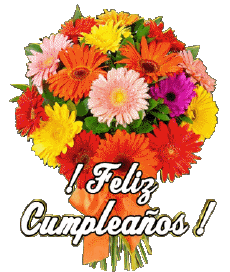 Messages Espagnol Feliz Cumpleaños Floral 003 