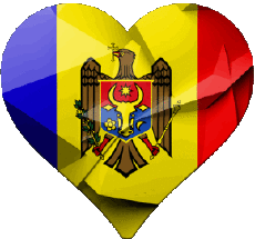 Bandiere Europa Moldova Cuore 