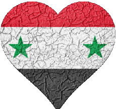Banderas Asia Siria Corazón 