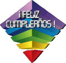Mensajes Español Feliz Cumpleaños Abstracto - Geométrico 010 