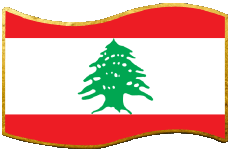 Flags Asia Lebanon Rectangle 