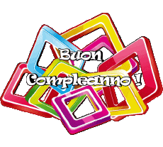 Messages Italian Buon Compleanno Astratto - Geometrico 017 