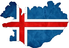 Flags Europe Iceland Map 