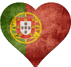 Drapeaux Europe Portugal Coeur 