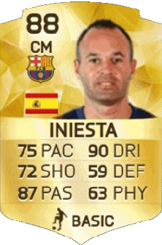 Multimedia Videospiele F I F A - Karten Spieler Spanien Andrés Iniesta 
