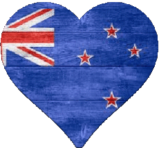 Flags Oceania New Zealand Heart 