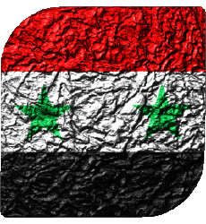 Bandiere Asia Siria Quadrato 
