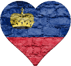 Banderas Europa Liechtenstein Corazón 