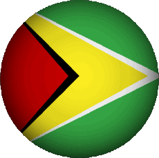 Drapeaux Amériques Guyana Rond 