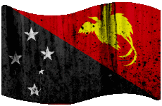 Banderas Oceanía Papúa Nueva Guinea Rectángulo 