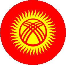 Fahnen Asien Kirgisistan Runde 