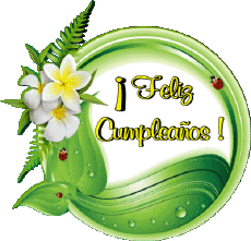 Messages Espagnol Feliz Cumpleaños Floral 011 