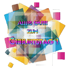 Nachrichten Deutsche Alles Gute zum Geburtstag Zusammenfassung - geometrisch 015 