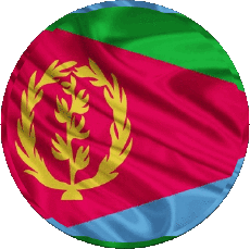 Flags Africa Eritrea Round 