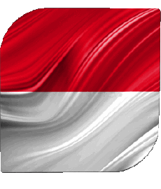 Drapeaux Asie Indonésie Carré 