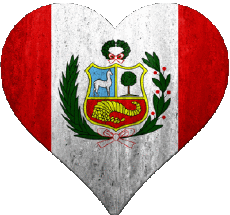 Banderas América Perú Corazón 