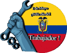 Mensajes Español 1 de Mayo Feliz día del Trabajador - Colombia 
