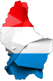 Banderas Europa Luxemburgo Mapa 