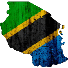Flags Africa Tanzania Map 