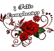 Nachrichten Spanisch Feliz Cumpleaños Floral 004 