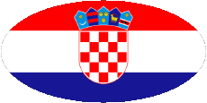 Fahnen Europa Kroatien Oval 