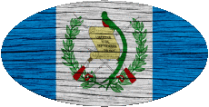 Bandiere America Guatemala Ovale 