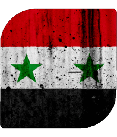 Bandiere Asia Siria Quadrato 