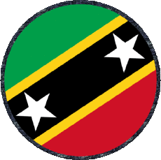 Fahnen Amerika St. Kitts und Nevis Runde 