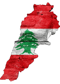 Flags Asia Lebanon Map 