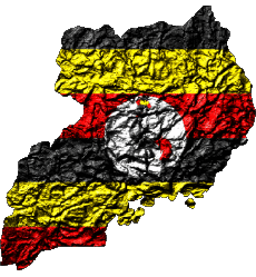 Flags Africa Uganda Map 
