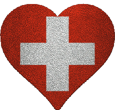 Fahnen Europa Schweiz Herz 