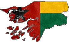 Fahnen Afrika Guinea Bissau Karte 