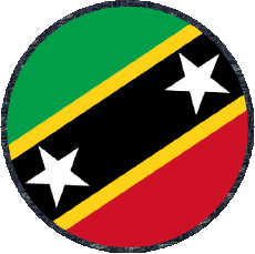 Fahnen Amerika St. Kitts und Nevis Runde 