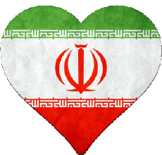 Fahnen Asien Iran Herz 