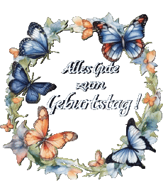 Messages German Alles Gute zum Geburtstag Schmetterlinge 007 