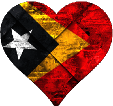 Banderas Asia Timor Oriental Corazón 