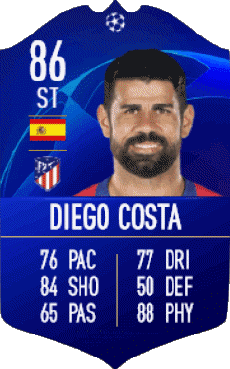 Multimedia Videospiele F I F A - Karten Spieler Spanien Diego Costa 