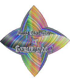 Messages German Alles Gute zum Geburtstag Zusammenfassung - geometrisch 018 