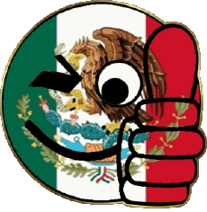 Fahnen Amerika Mexiko Smiley - OK 