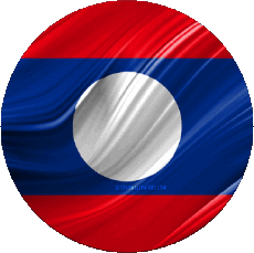 Drapeaux Asie Laos Rond 