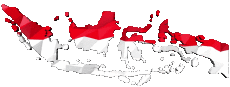 Banderas Asia Indonesia Mapa 