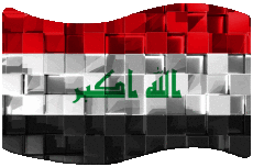Drapeaux Asie Iraq Rectangle 