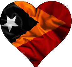 Bandiere Asia Timor Est Cuore 