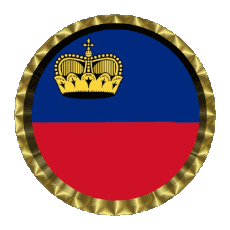 Fahnen Europa Liechtenstein Rund - Ringe 