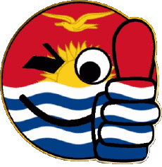 Bandiere Oceania Kiribati Faccina - OK 