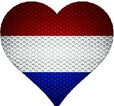 Drapeaux Europe Pays-Bas Coeur 
