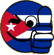 Fahnen Amerika Kuba Smiley - OK 