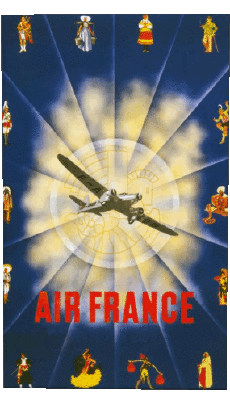 Humor -  Fun ART Retro posters - Brands Air France 