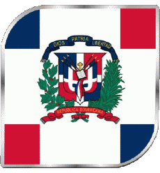 Drapeaux Amériques République Dominicaine Carré 